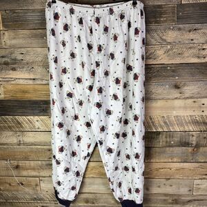 Simple Pleasures Women's Plus Sz 1X Bear Print Flannel Pajama Pants